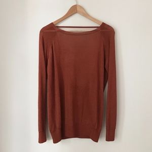 Maje copper open back blouse